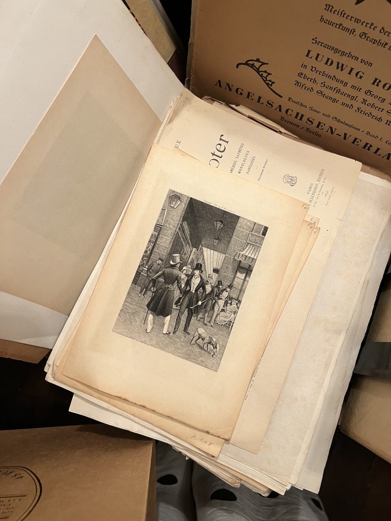 Vintage prints found at an old book store in Paris France